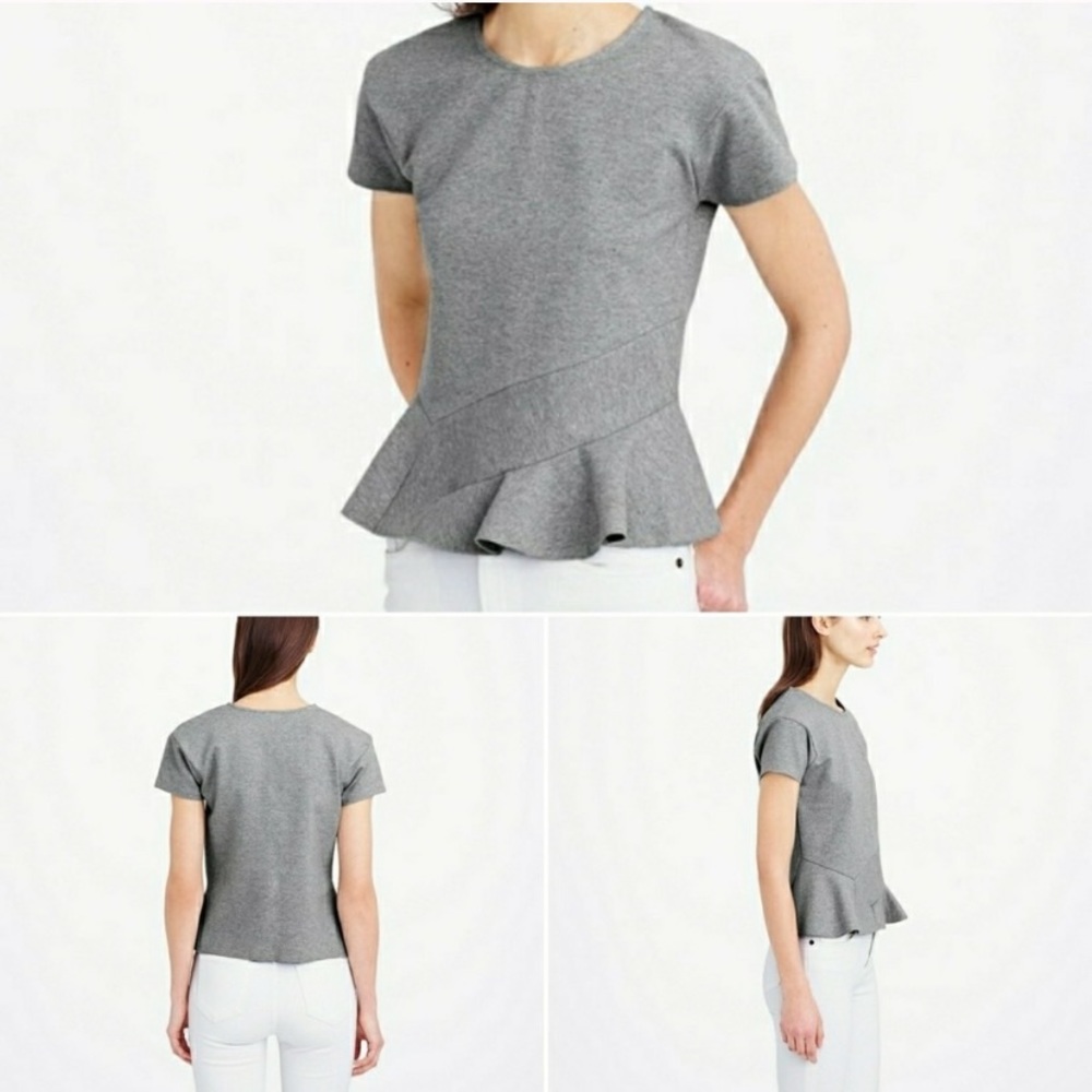 J. Crew Structured Flutter Hem Top - image 5